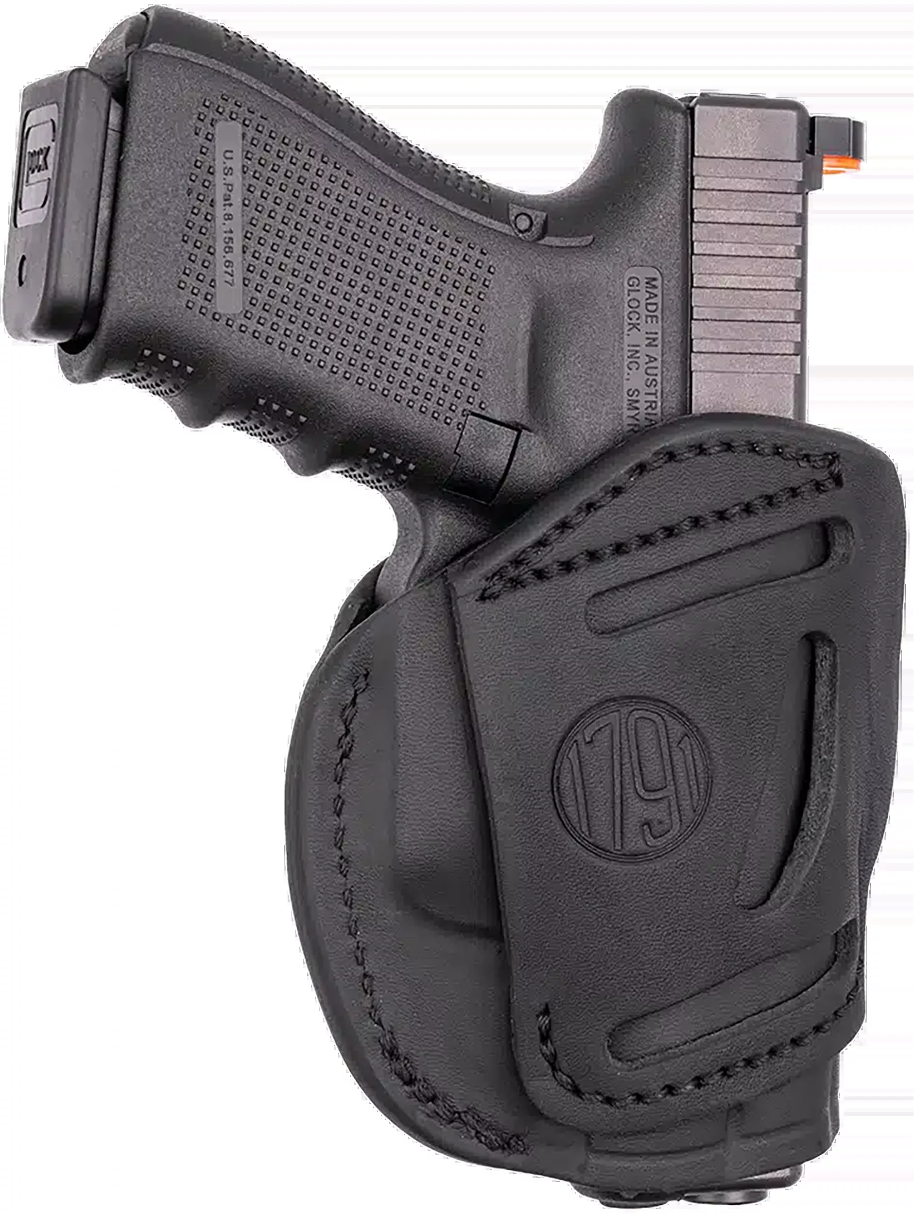 1791 Gunleather 4 Way Iwb & Owb Holster Size 2 Stealth Black Left Hand