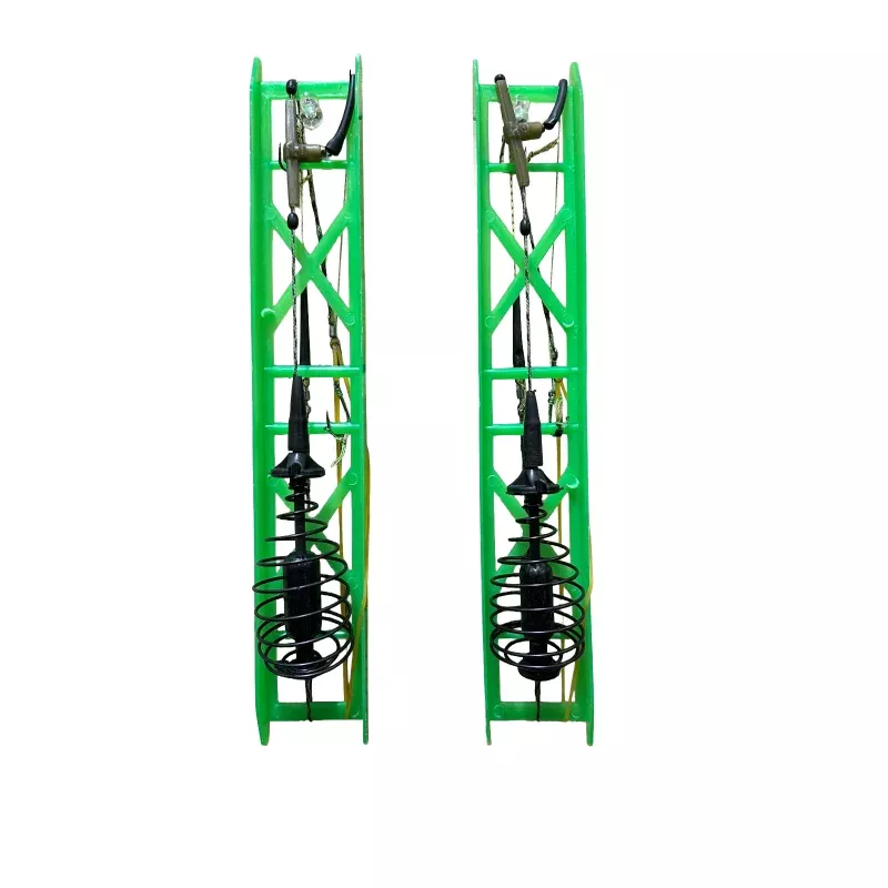 2 Pack Fishing Spring Feeder Baits Cage with 2 Hooks, Cage Hook Rigs Set with Sinker