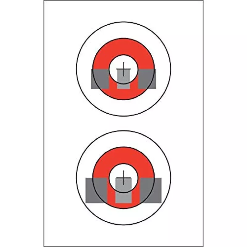 25 EZ2C Targets #21: Sight Alignment Paper Target USA MADE 11×17 Pad of 25