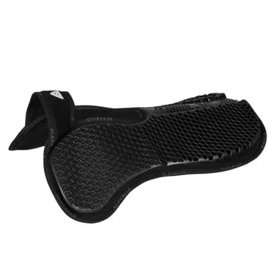ACAVALLO Memory Foam Withers Free Shape Black Hexagonal Gel Half Pad and Back Riser (AC216-09-OS)