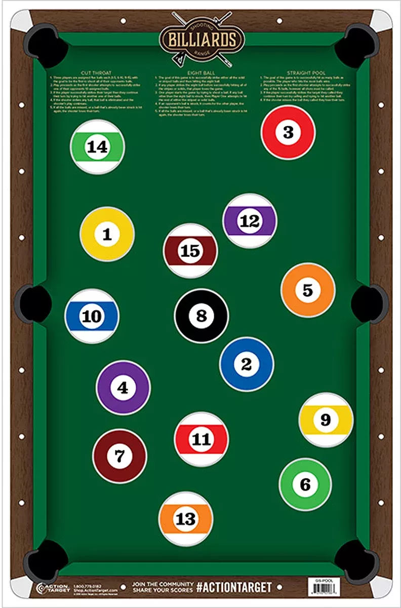 Action Target Inc Entertainment, Action Gspool100Billiards 100 Bx