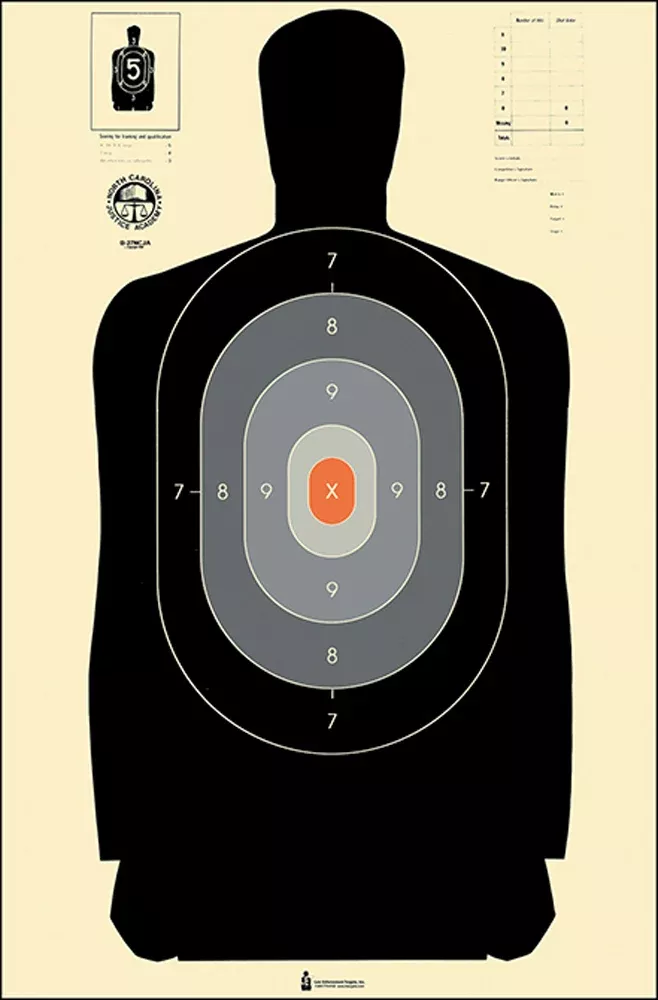 Action Target Inc Qualification, Action B-27ncja Nc Crim Acad Target100bx