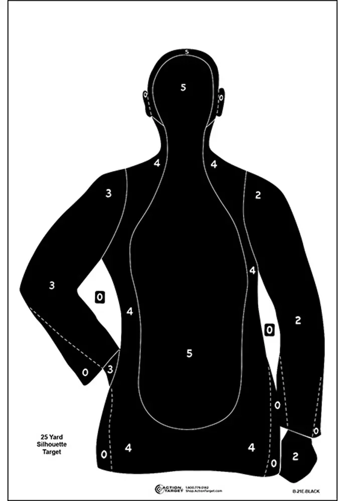 Action Target Inc Qualification, Action B21eblack100 Qual SilhteTarget100bx