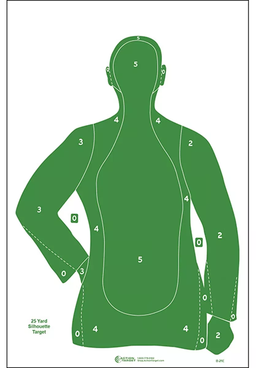 Action Target Inc Qualification, Action B21egreen100 Qual SilhteTarget100bx