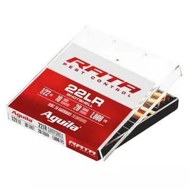 Aguila 1B222600 Rata Pest Control 22LR 20gr Standard Velocity Solid Point 20 Per Box/50 Case