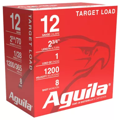 Aguila 1CHB1305 Target Load Competition 12Gauge 2.75″ 1oz 8Shot 25 Per Box/10 Case