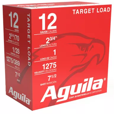 Aguila 1CHB1337 Target Load Competition 12Gauge 2.75″ 1oz 7.5Shot 25 Per Box/10 Case