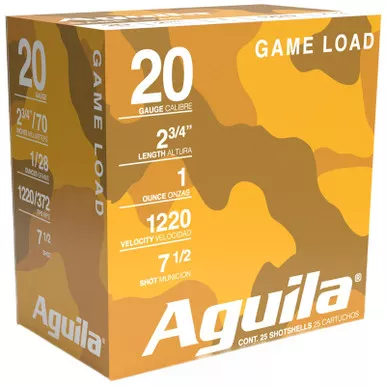 Aguila 1CHB2007 Game Load 20Gauge 2.75″ 1oz 7.5Shot 25 Per Box/10 Case