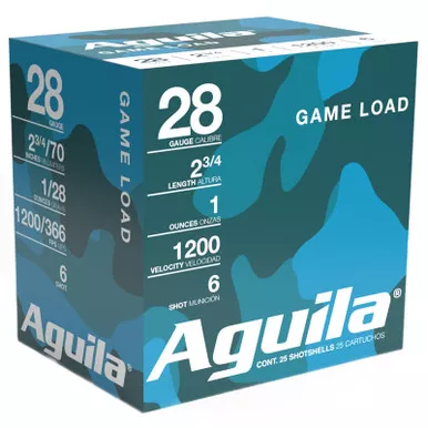 Aguila 1CHB2836 Game Load 28Gauge 2.75″ 1oz 6Shot 25 Per Box/20 Case