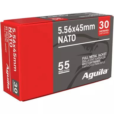 Aguila 1E556155 5.56x45mmNATO 55gr Full Metal Jacket 30 Per Box/75 Case