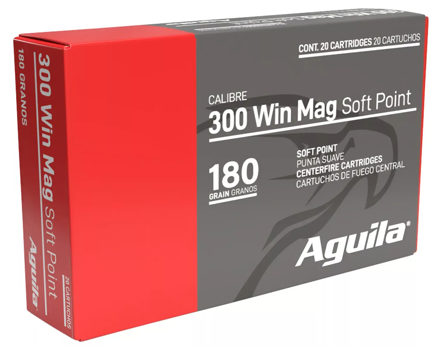 Aguila 300 Win Mag Ammo 180 gr Soft Point InterLock Boat Tail 20 Rounds 82044AG