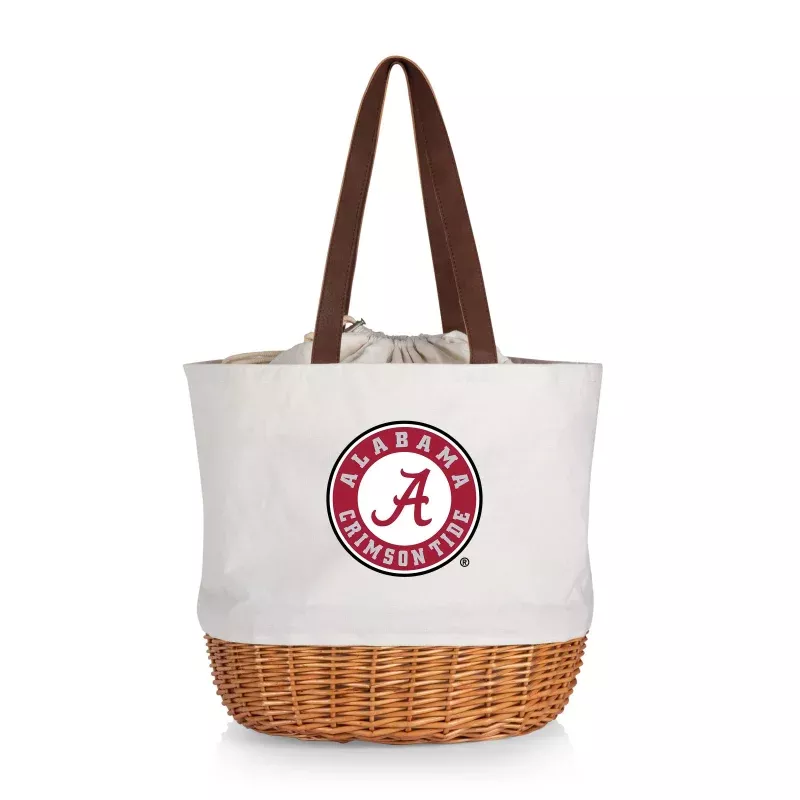 Alabama Crimson Tide – Coronado Canvas and Willow Basket Tote