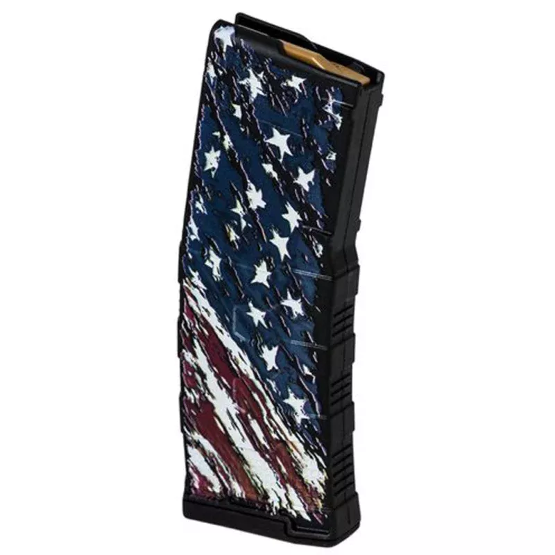 Amend2 AR-15 Mod 3 Magazine 5.56/223 Black American Flag 30 rd.