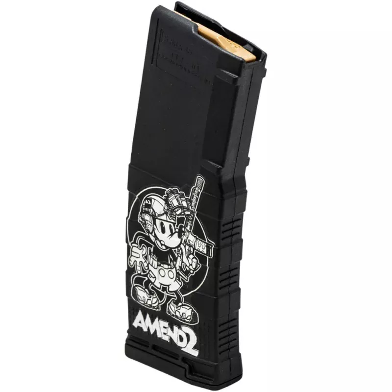 Amend2 AR-15 Mod 3 Magazine 5.56/223 Black Steamboat Willie 30 rd.