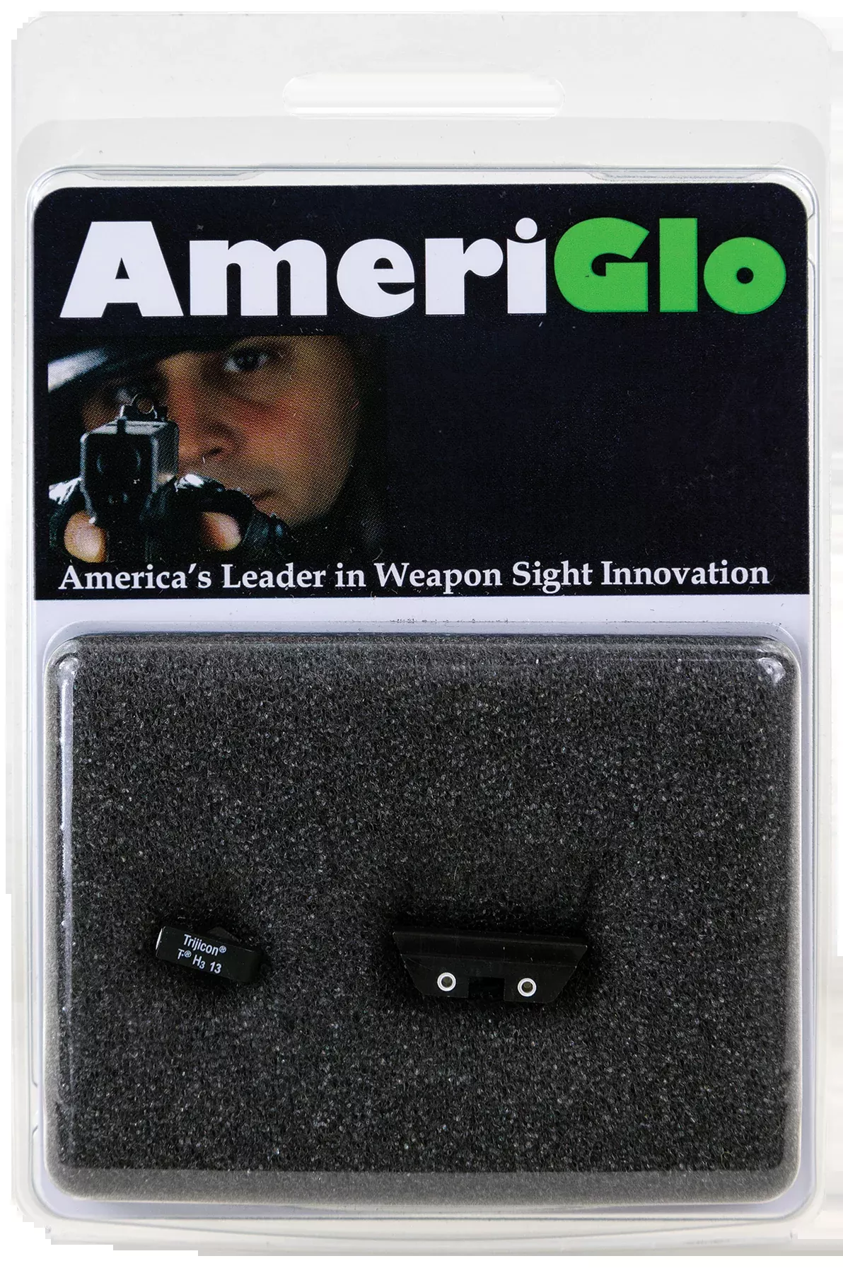 Ameriglo Classic 3-dot, Amer Gl121 Night Sts Glk 45/103d Grn/ylw
