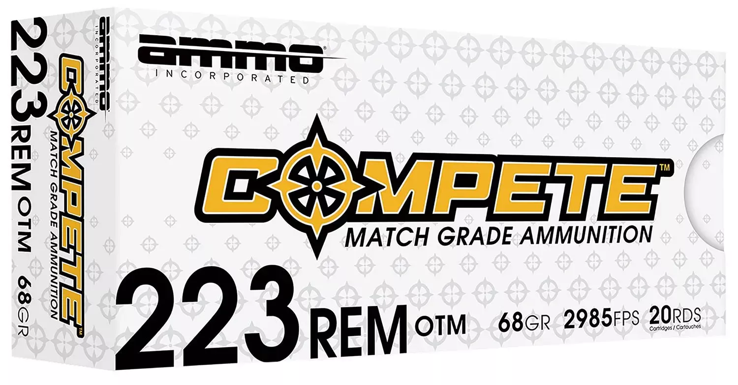 Ammo Inc Match 223 Rem Ammo 68 Grain Boat Tail Hollow Point 20 Rounds 223068BTHPA20