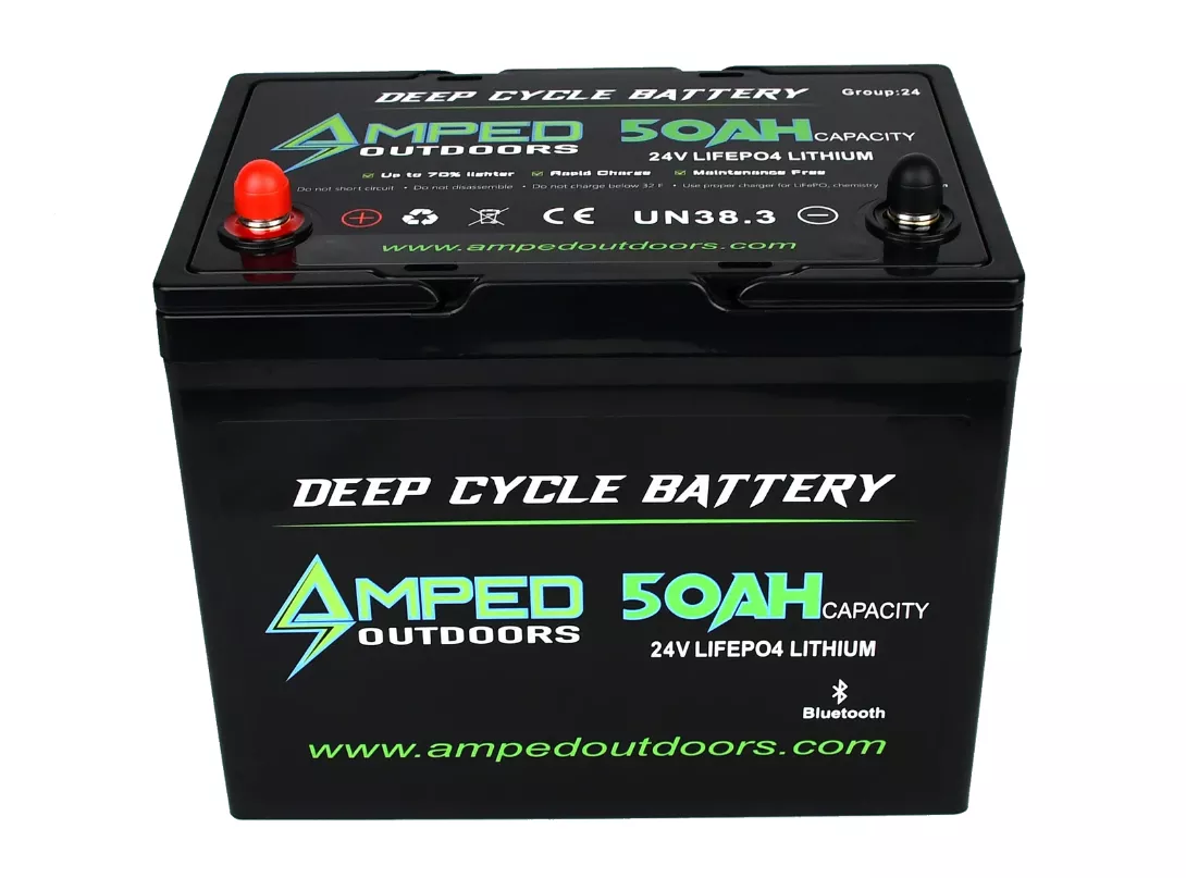 Amped Outdoors 50Ah 24V Trolling Motor Lithium Battery w/Bluetooth