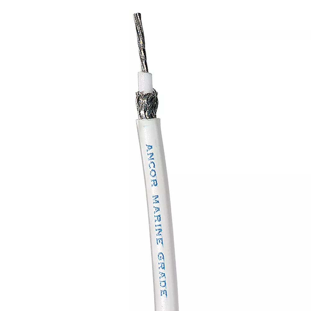 Ancor White RG 8X Tinned Coaxial Cable – 500′
