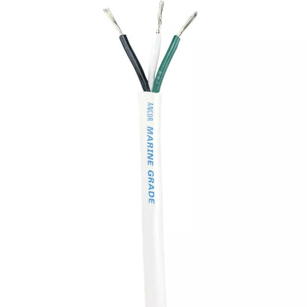 Ancor White Triplex Cable - 14/3 AWG - Round - 250'