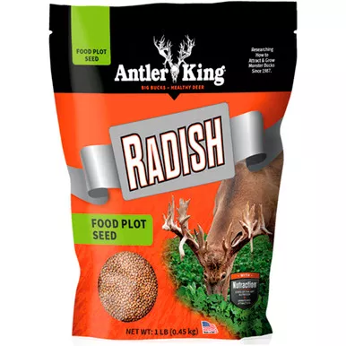 Antler King AKRAD1 Cold-Tolerant, Fast-Growing Radish Seed for 1/10 Acre Food Plot, Black