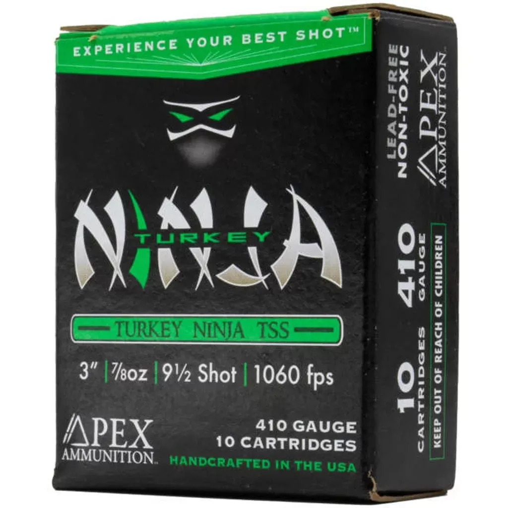 Apex Ninja Turkey 410 Gauge Ammo 3″ 7/8 Oz #9.5 TSS 10 Rounds NINJA410