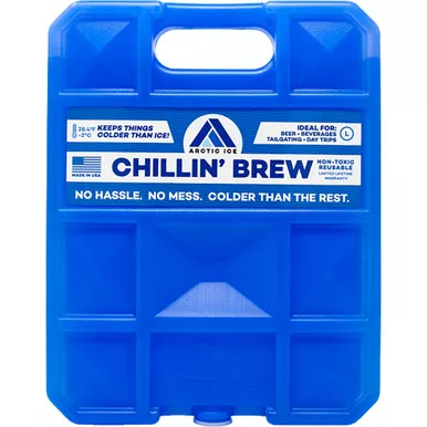 Arctic Ice 1210 Chillin' Brew Reusable Ice Pack, 2.5 lbs, Blue