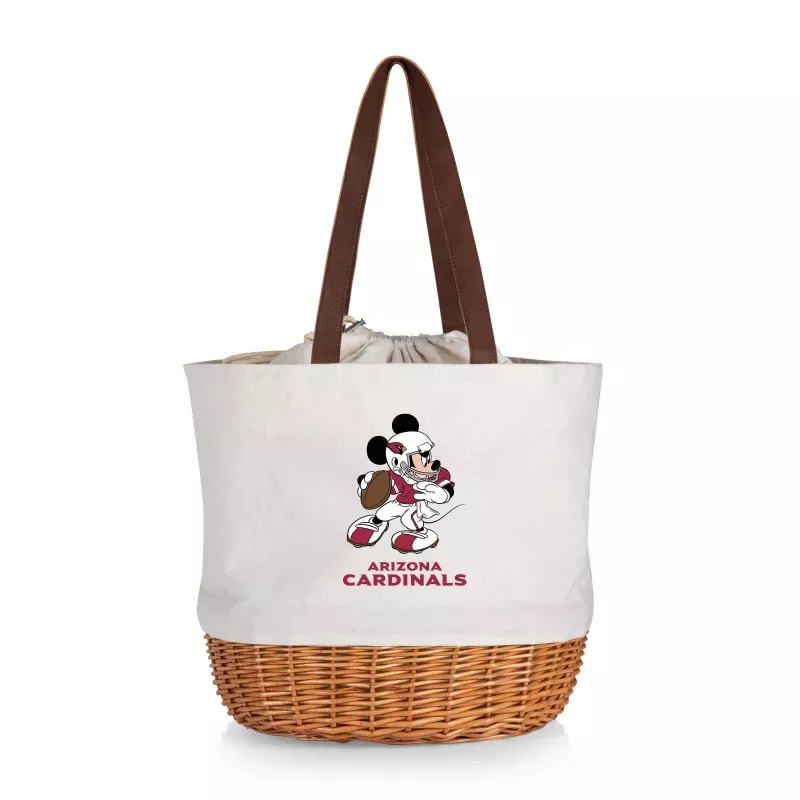 Arizona Cardinals Mickey Mouse – Coronado Canvas and Willow Basket Tote