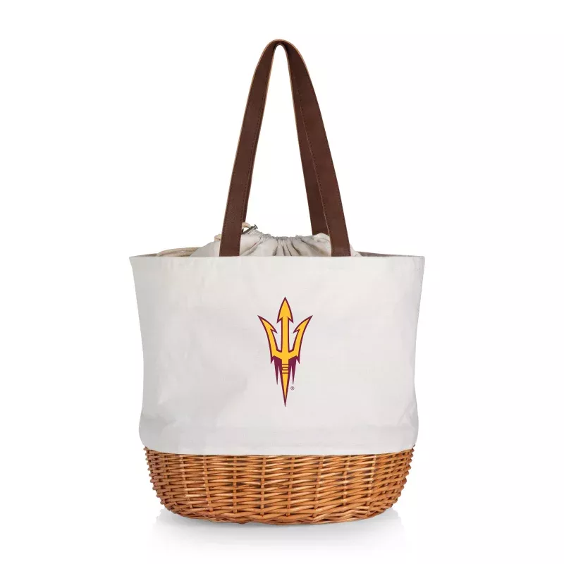 Arizona State Sun Devils – Coronado Canvas and Willow Basket Tote