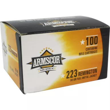 Armscor 50447 Precision Value Pack 223Rem 55gr Full Metal Jacket 100 Per Box/12 Case