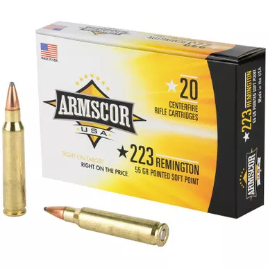 Armscor AC2235N USA 223Rem 55gr Hornady V-Max 20 Per Box/50 Case