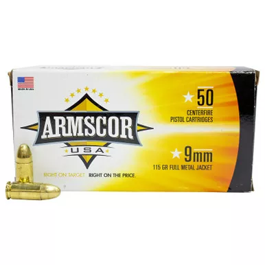 Armscor FAC92N USA 9mmLuger 115gr Full Metal Jacket 50 Per Box/20 Case