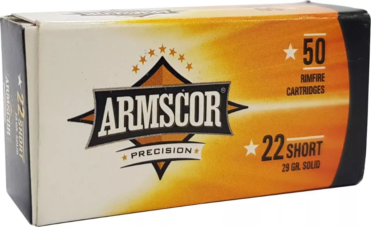 Armscor Precision .22 Short Ammo 29 gr Solid Point 50 Rounds 50415