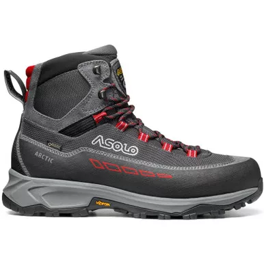 ASOLO Men's Arctic GV Grey/Gunmetal/Red Boots (B12536-A176)