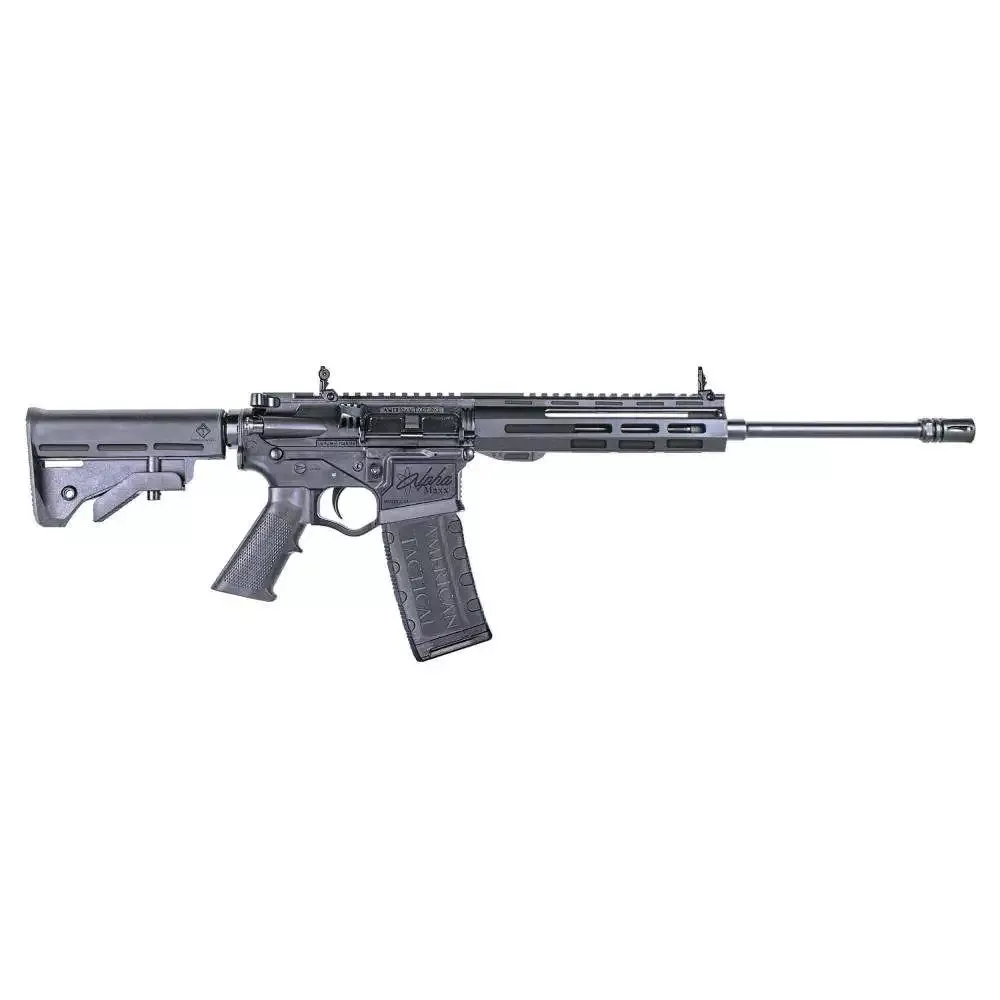 ATI Alpha-15 Maxx 5.56mm NATO 30+116″ Pencil Barrel Polymer Rec Polymer Handguard Syn Stock Flash Hider Black ATIGAX5569ML