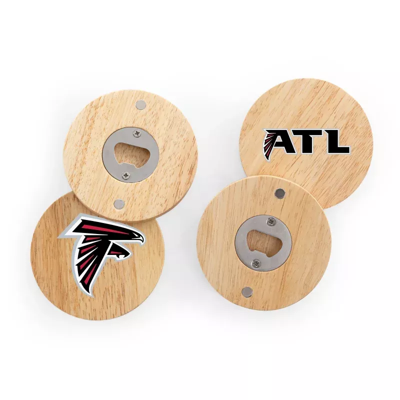Atlanta Falcons – Coasters with Bottle Openers Set of 4