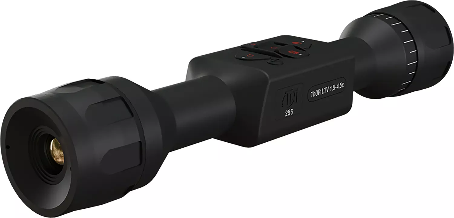 ATN Thor LTVThermal Scope 1.5-4.5x12mm Multi Reticle 256x192 12 Microns 50 Hz Resolution 30mm Tube Aluminum Construction Black
