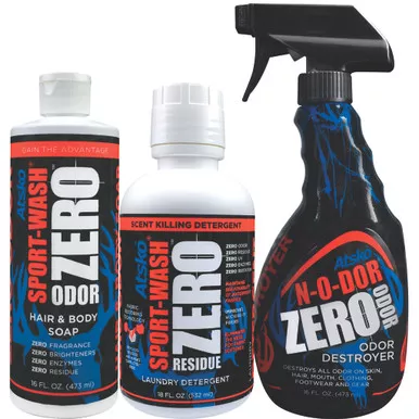 Atsko 1361Z Zero Scent Control System with Hypo-Allergenic Formula and Complete Scent Elimination Kit, Black