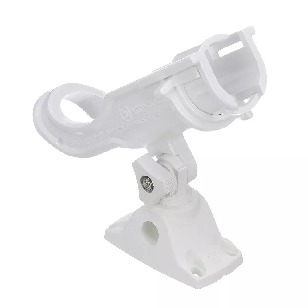 Attwood Heavy-Duty Adjustable Rod Holder w/Combo Mount – White