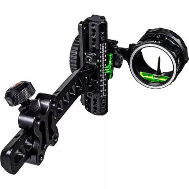 Axcel ADVP-S110-4GASL Axcel Driver Plus Slider Sight with AVX-41 Scope Stealth Bowhunting, 1 Pin, .010, Green Fiber, Black, Left Hand