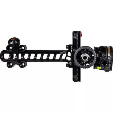Axcel ADVP-SR19-4AB Driver Plus Slider Sight with AVX-41 Scope Stealth Bowhunting, 2 Pin, .019, Green/Red Fiber, Black, Right Hand
