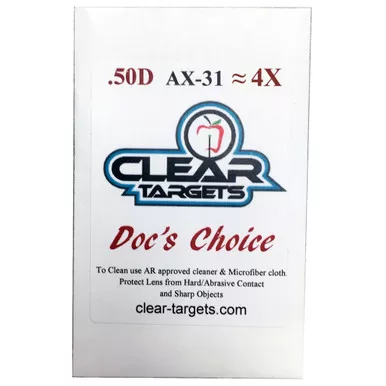 Axcel AX31-CTDC-4X Docs Choice Lens X-31 for Archery Sights, 4x Magnification, Clear