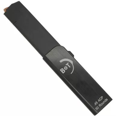 B&T Firearms BT-220599 30rd 45 ACP Fits APC-G/SPC-G Black Polymer