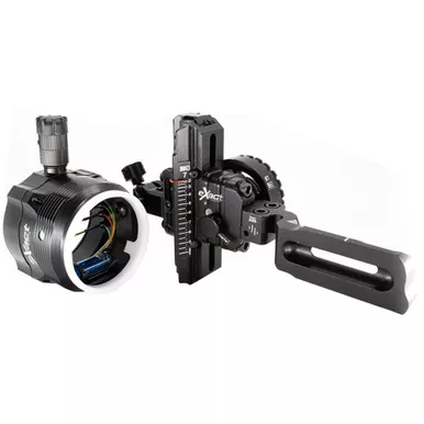 B3 Archery EXCT-LINX-RH-PIC Exact LINX Picatinny Sight, 4 Pin, .019, Black, Right Hand