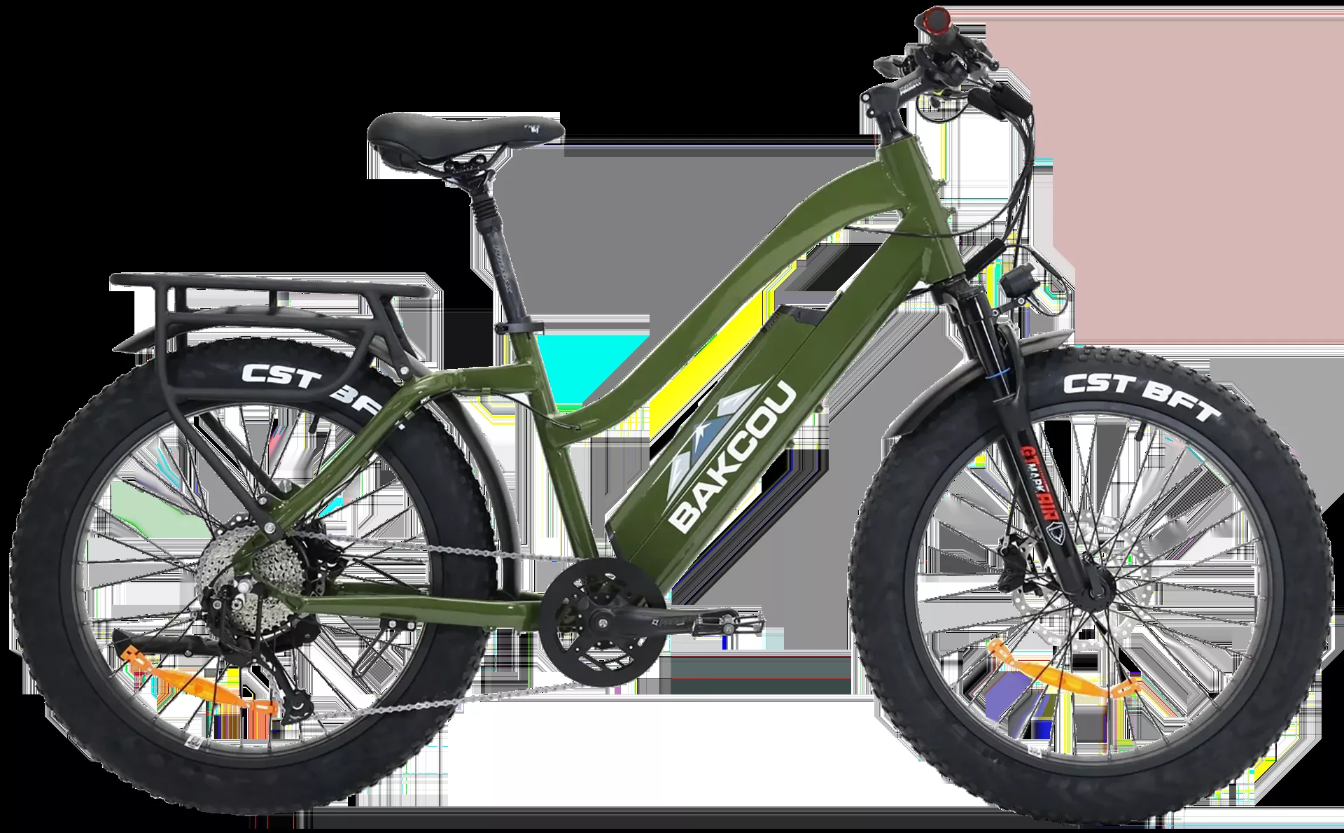 Bakcou E-bikes Flatlander ST 24 E-Bike Gloss Army Green