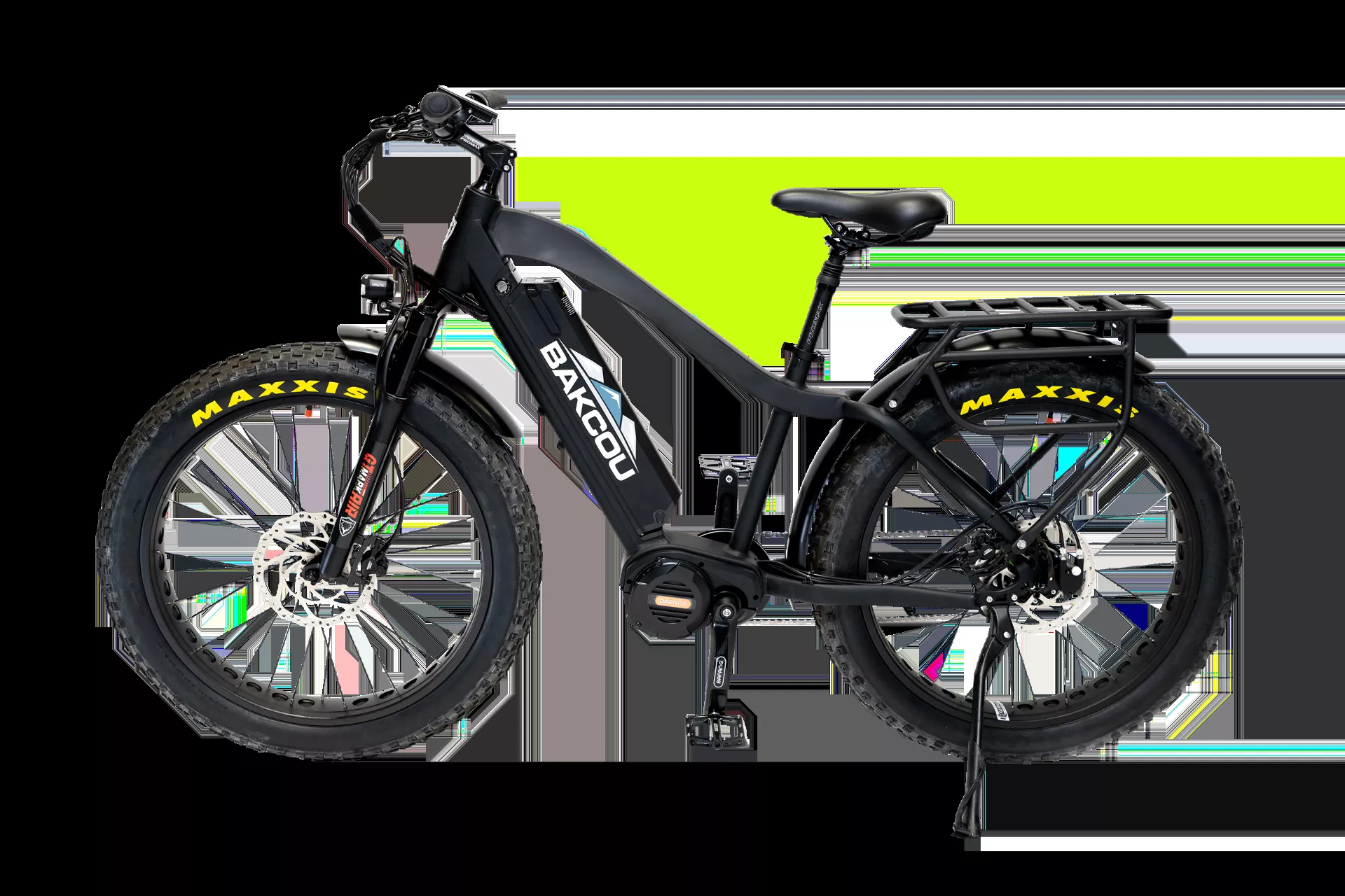 Bakcou E-bikes Mule Jager E-Bike Matte Black 18″ w/Stand Over Height of 29.50″ Frame