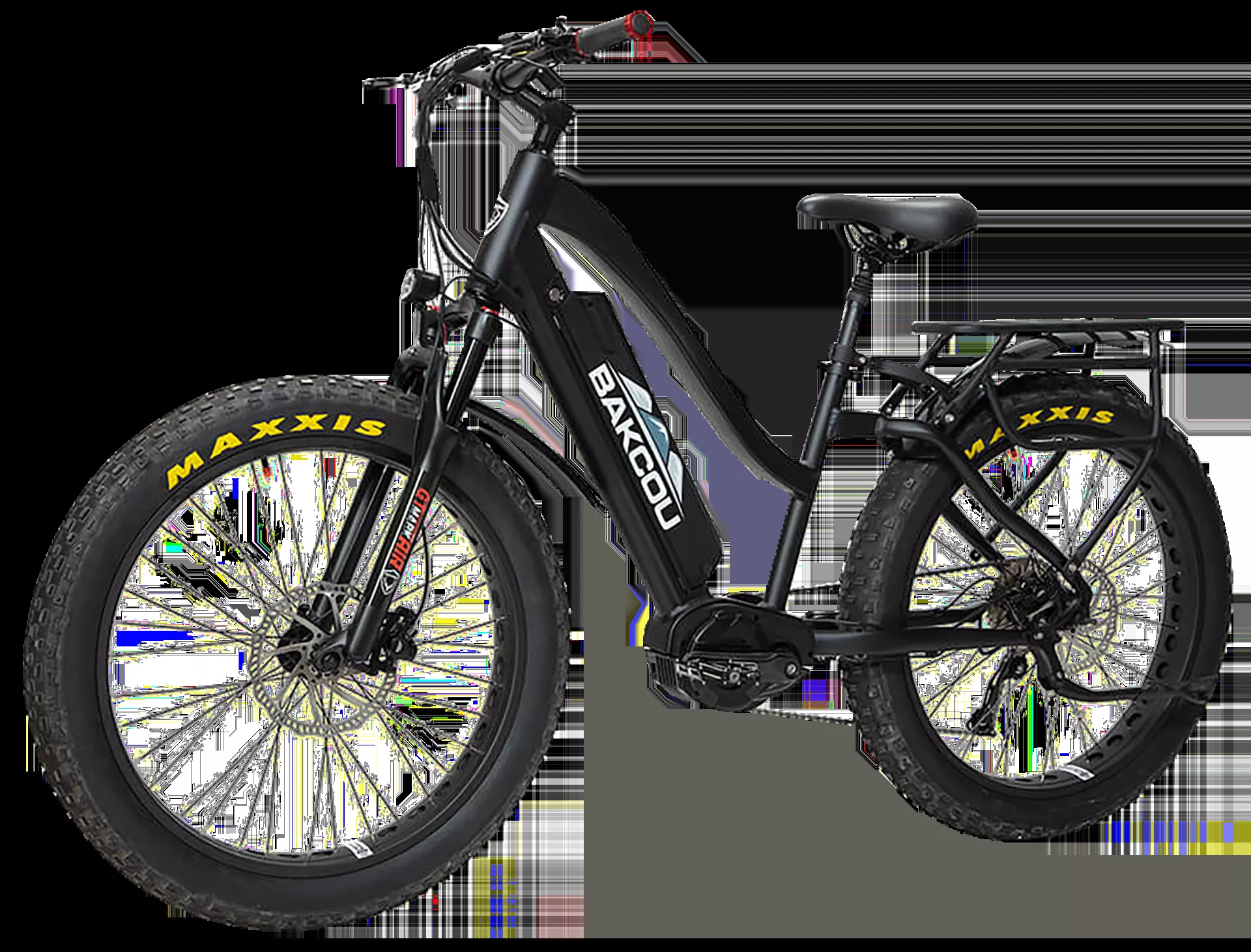 Bakcou E-bikes Mule ST 26 E-Bike Matte Black 18″ w/Stand Over Height of 26″ Frame