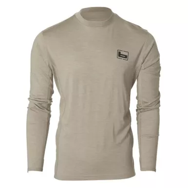 BANDED Men's Base Merino Wool Light Chocolate Crew LS Top (B1030017-OT)