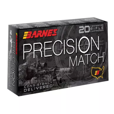 Barnes Bullets 30818 Precision Match 308Win 175gr Open Tip Match Boat Tail 20 Per Box/10 Case