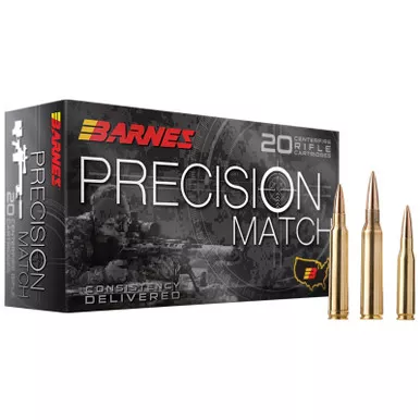 Barnes Bullets 30831 Precision Match 6.5Grendel 120gr Open Tip Match Boat Tail 20 Per Box/10 Case