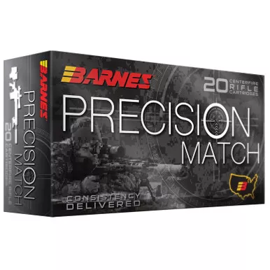 Barnes Bullets 32017 Precision Match 223Rem 55gr Match Burner OTM BT 20 Per Box/10 Case